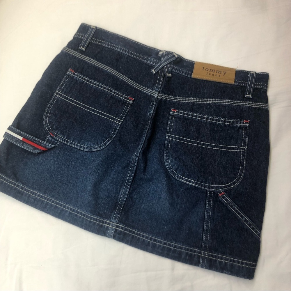 Vintage Tommy Hilfiger Dark Blue Denim Mini Skirt